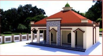 بناء مسجد في اندونيسيا مساحة 100 متر