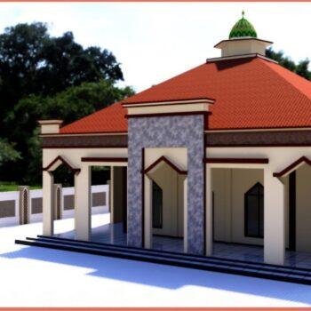 بناء جامع في اندونيسيا مساحة 100 متر
