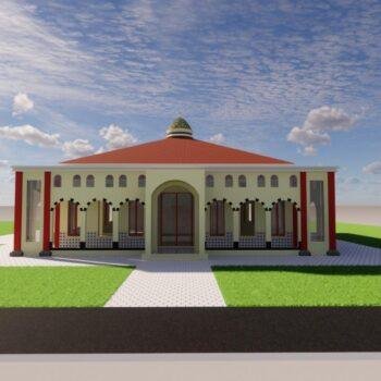 بناء جامع في اندونيسيا مساحة 400 متر