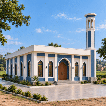 بناء جامع في باكستان مساحة 200 متر