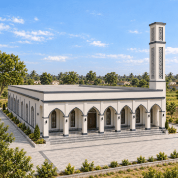 بناء جامع في باكستان مساحة 600 متر