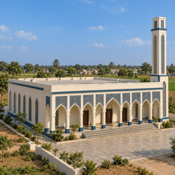 بناء جامع في الهند مساحة 500 متر